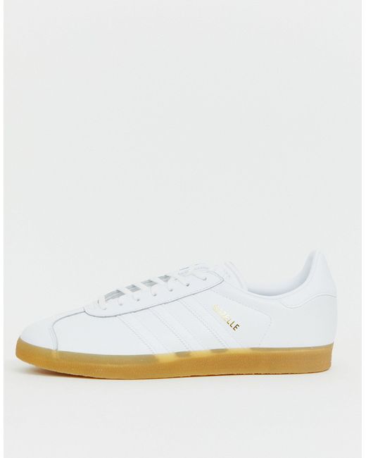 mens white gazelle trainers