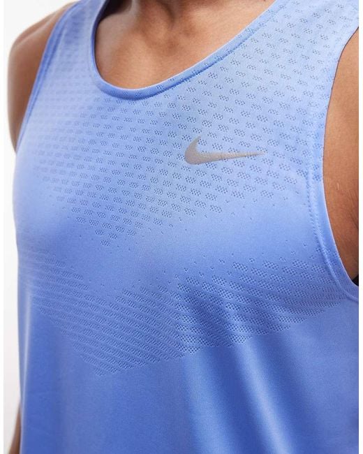 Nike Blue Stride Dri-fit Vest for men
