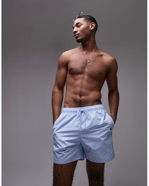 Tommy Hilfiger Blue Side Logo Drawstring Swim Shorts for men