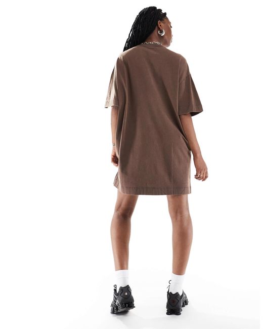 Collusion Brown Mini T-shirt Dress