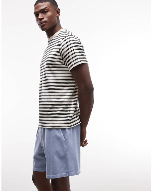 ASOS Blue Asos Deisgn Oversized Jersey Short With Back Pocket for men