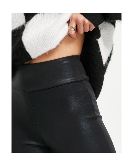 River Island Shiny Coated leggings in 