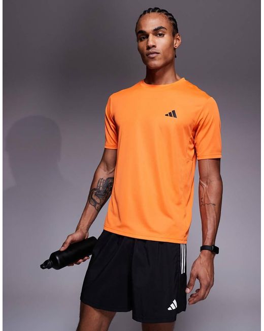 Adidas Originals Orange Adidas Training Essentials T-Shirt for men