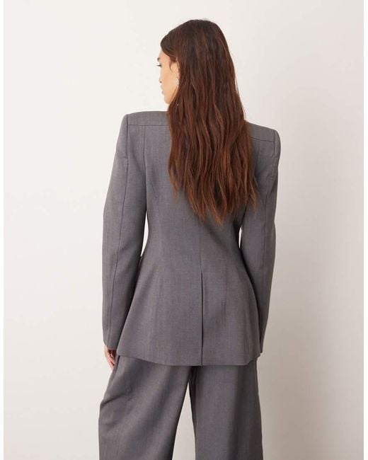 ARRANGE Gray Co-ord Structured Tailored Blazer