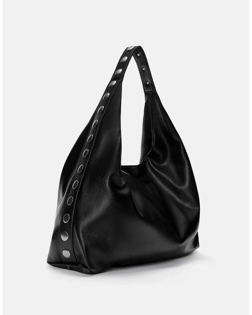 Pull&Bear Black – mit nieten besetzte handtasche