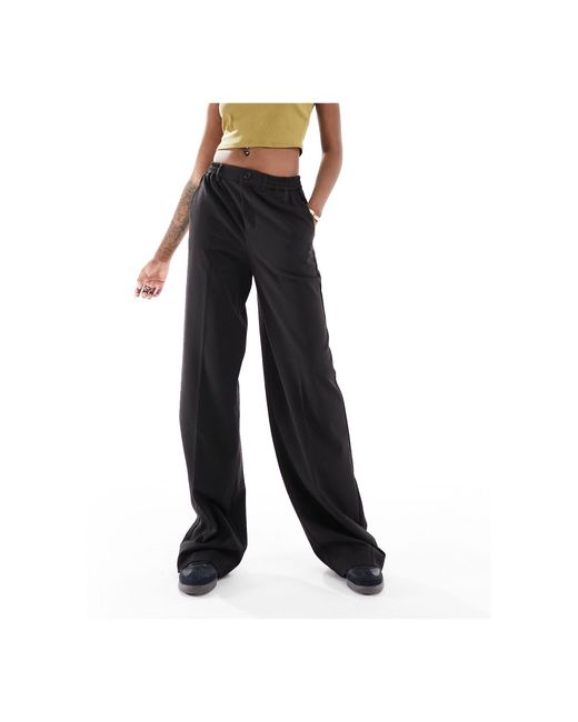 Pieces Black Tailored Wide Leg Trousers