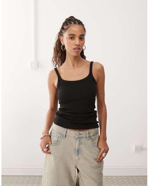Weekday Black Close Fitted Vest