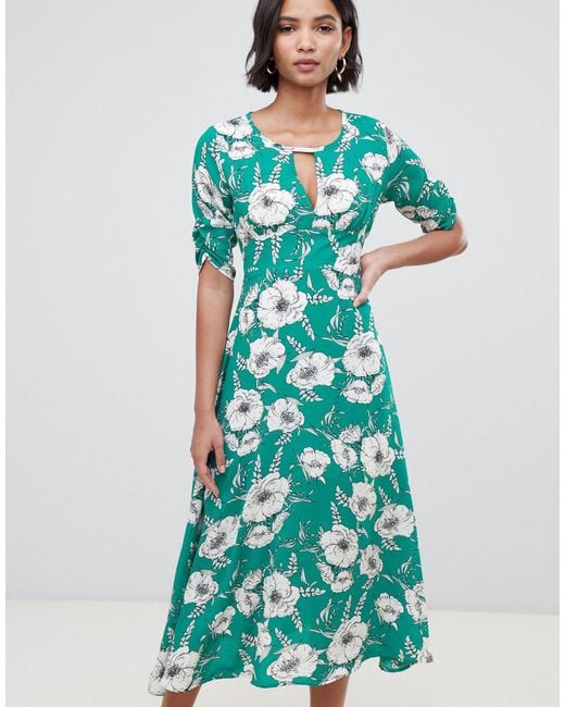 green a line midi dress