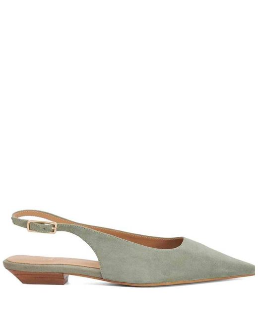 Dune Metallic Hostess Ballet Pumps