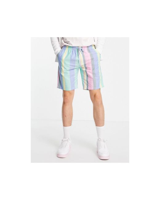 Tommy Hilfiger Blue Pastel Capsule Varied Stripe Shorts for men