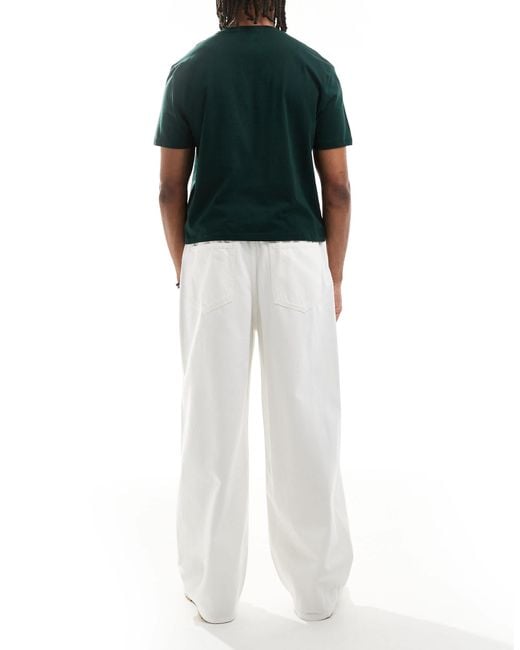 Pull&Bear – weite schlupfjeans in White für Herren