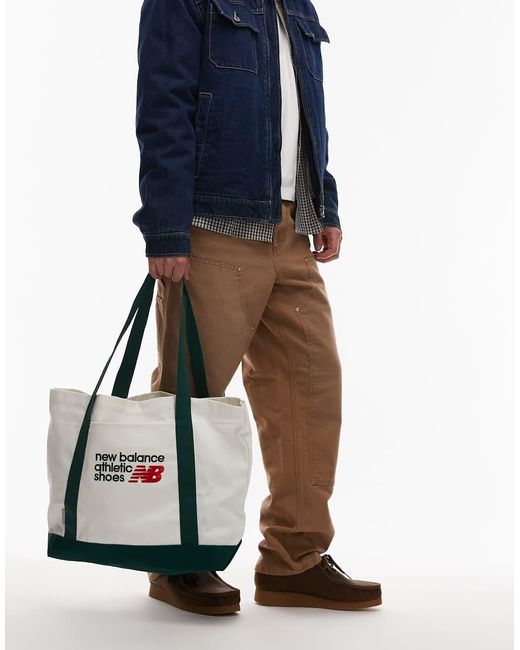 New Balance Blue Canvas Tote Bag for men