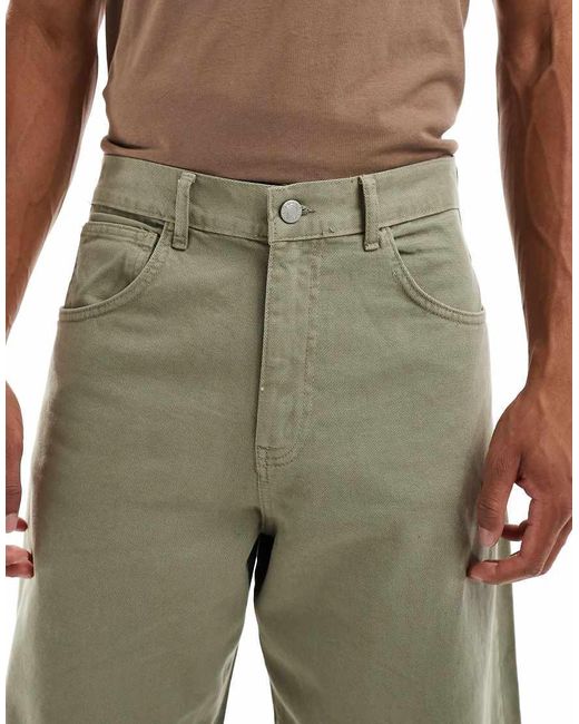 Pantalones Caquis De Pernera Barrel De -Verde ASOS de hombre de color Green