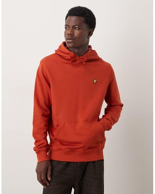 Lyle & Scott Red Pullover Hoodie for men