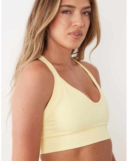 BO+TEE Natural Bo+tee Super Sculpt Seamless Cross Back Sports Bra