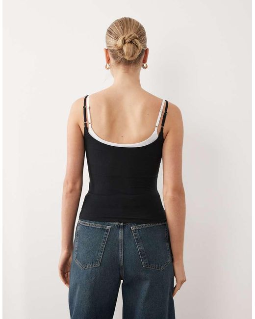 Abercrombie & Fitch Blue 90s Double Layer Cami With Built