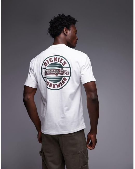 Camiseta Blanca Con Estampado Gráfico Circular En La Espalda De Dickies de color White