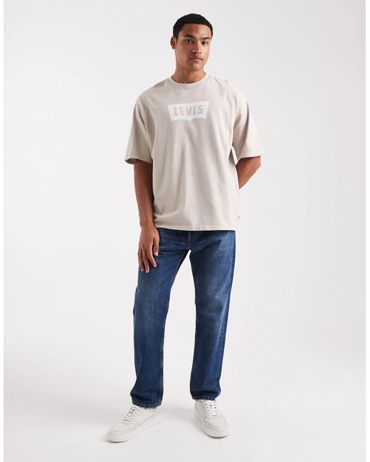 Levi's Natural Vintage Batwing Logo Oversized Half Sleeve T-shirt for men