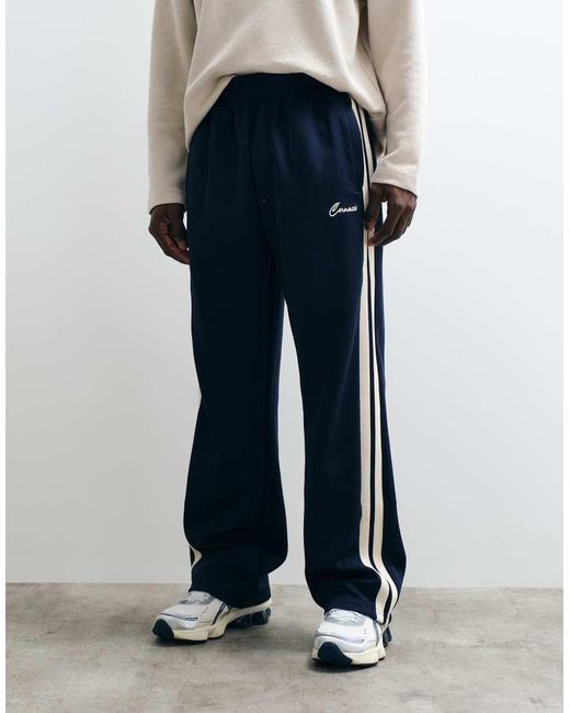 CERNUCCI Blue Relaxed Fit Track Pant With Side Taping Co-Ord for men