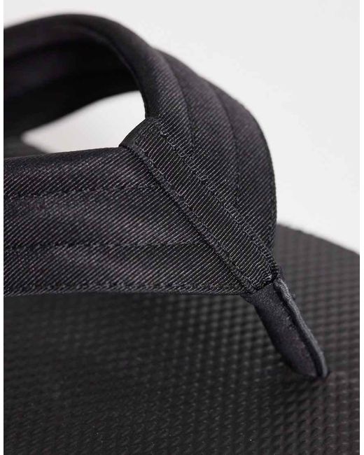 ASOS Gray Flip Flops With Grosgrain Strap for men