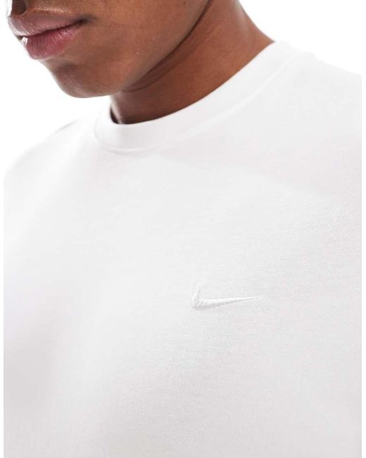 Nike White Dri-fit Long Sleeve Top for men