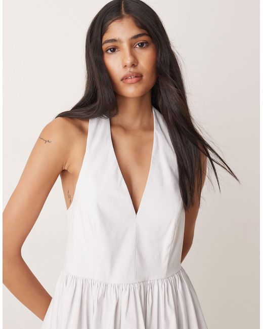 ASOS White – ärmelloses hemd-skater-kleid