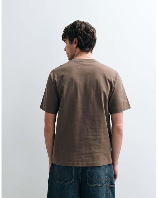 ASOS COLLECTIVE Brown Heavyweight T-shirt for men