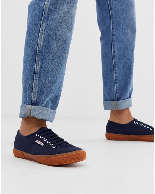 Superga – 2750 – Klassische Stoffschuhe mit Gummisohle in Blau für Herren |  Lyst DE