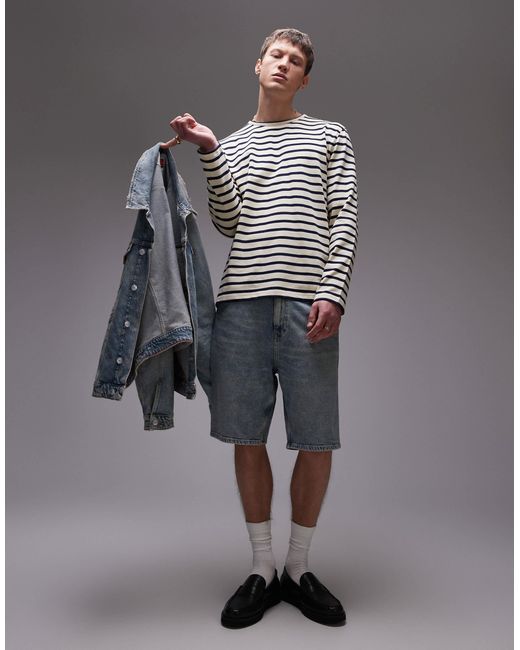 Tommy Hilfiger Blue Isaac Relaxed Denim Shorts for men