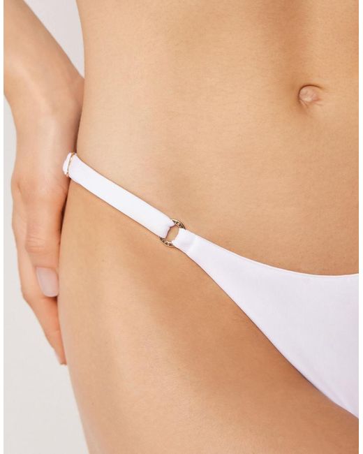 Calzedonia White Premium Fit Thong Bikini Bottom