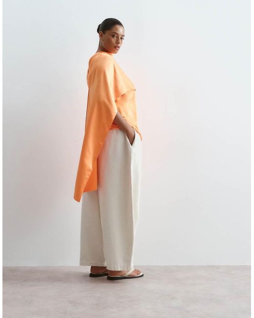 ARRANGE White Curve Willa Elasticated Waist Drawstring Trousers