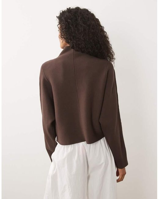 Gina Tricot Natural Knitted Zip Jacket