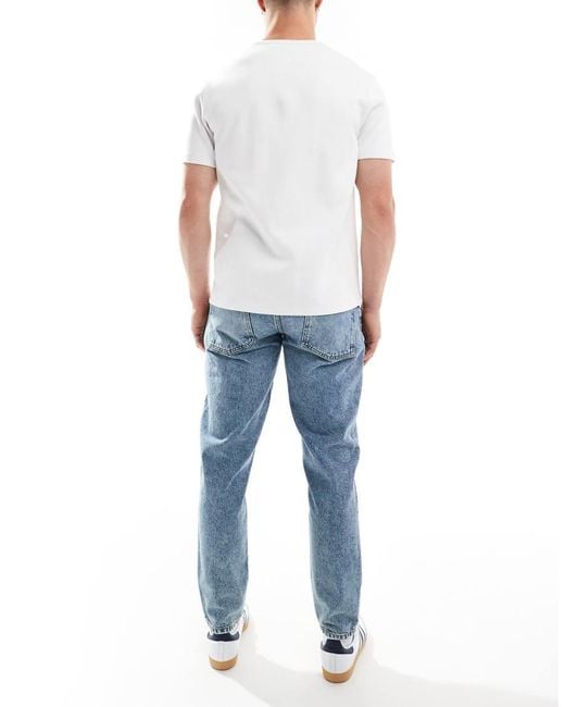 ASOS Blue Tapered Fit Jeans for men