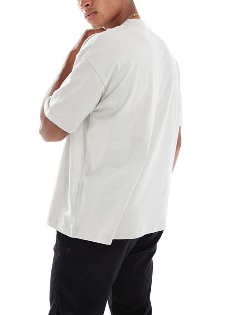 Pack De 3 Camisetas De Color Negro, Verde Y Gris Básicas Extragrandes Con Cuello Redondo De ASOS de hombre de color White
