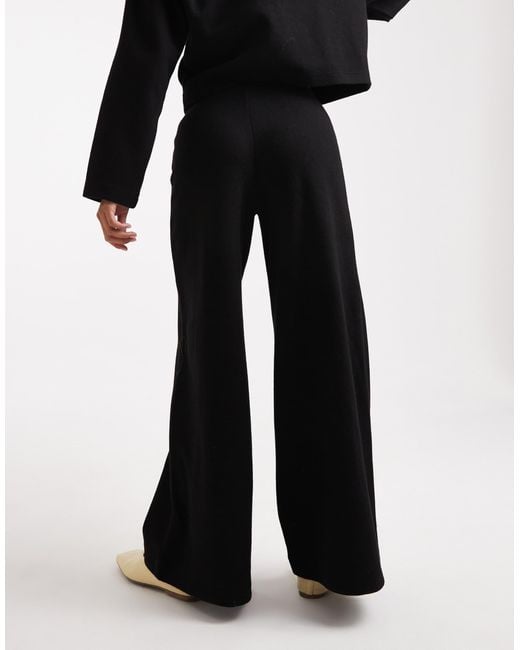 Miss Selfridge Black Super Soft Trouser Set