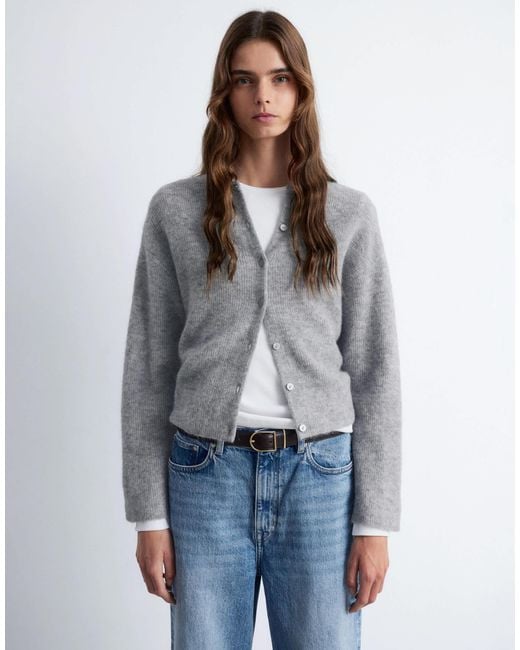 & Other Stories Blue – strickjacke aus alpaka und wolle