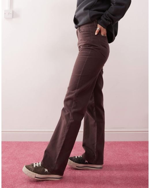 Reclaimed (vintage) Pink High Rise Straight Leg Jeans