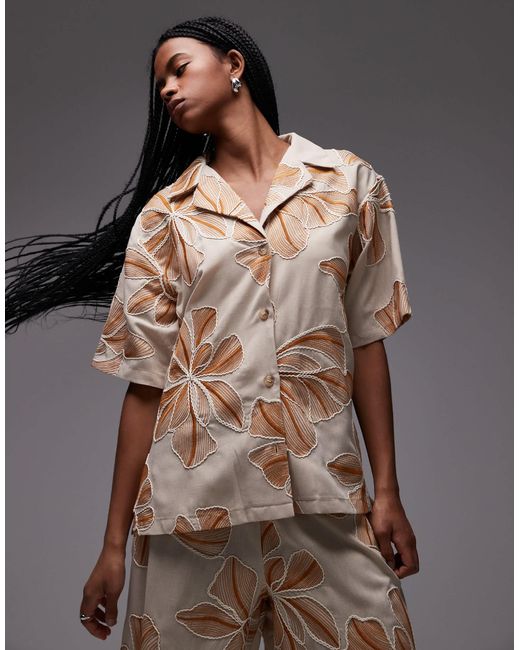 TOPSHOP Brown – freizeithemd
