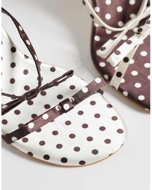 Kaiia Metallic Exclusive Contrast Bow Detail Kitten Heels