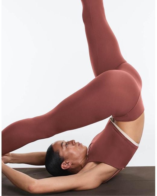 Oysho Red Comfortlux High-rise Ankle-length leggings