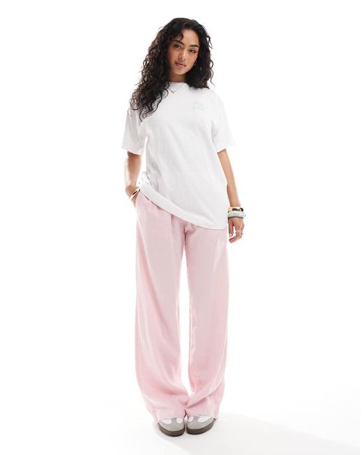 T-Shirt Oversize Bianca Con Stampa “Matcha” di New Look in White