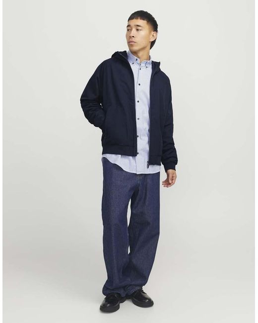 Jack & Jones Blue Bomber Jacket for men
