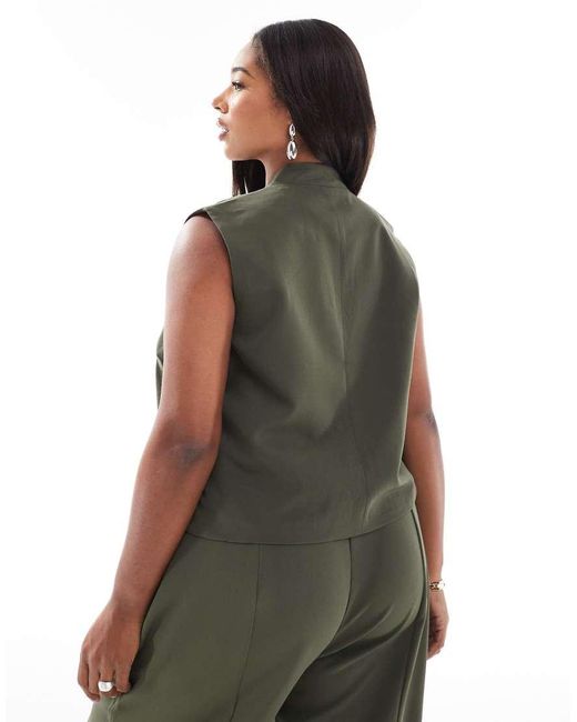 Chaleco De Sastre De Pieces Curve (Parte De Un Conjunto)-Verde Pieces Plus de color Green