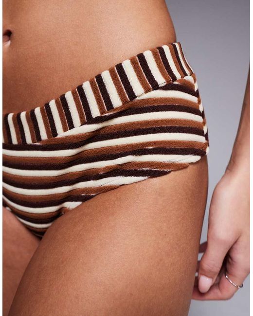 ASOS Brown Tori Towelling Hot Pant Bikini Bottom