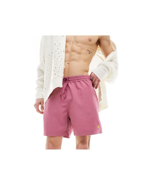 Chase - pantaloncini da bagno di Carhartt in Pink da Uomo