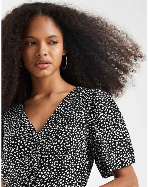 Vero Moda Black Button Through Mini Skater Dress