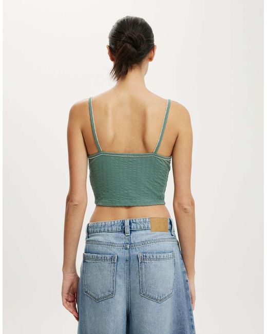 Cotton On Green Hailey V Neck Cami