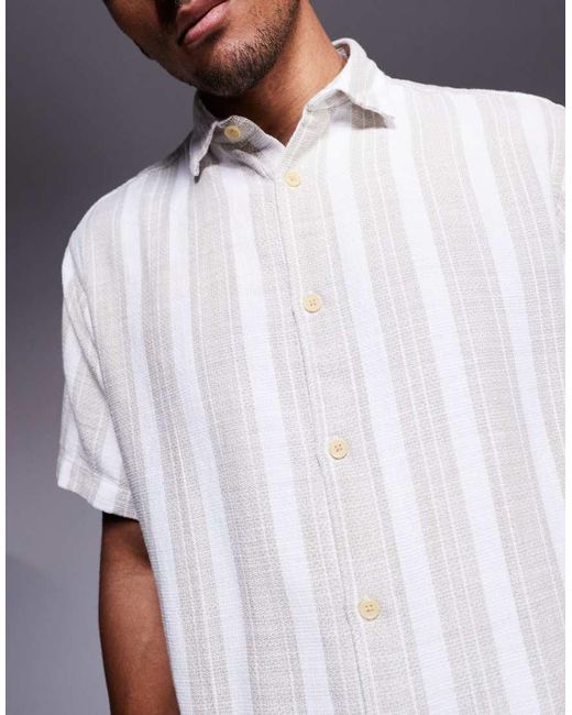 ADPT Gray Oversized Texture Shirt for men