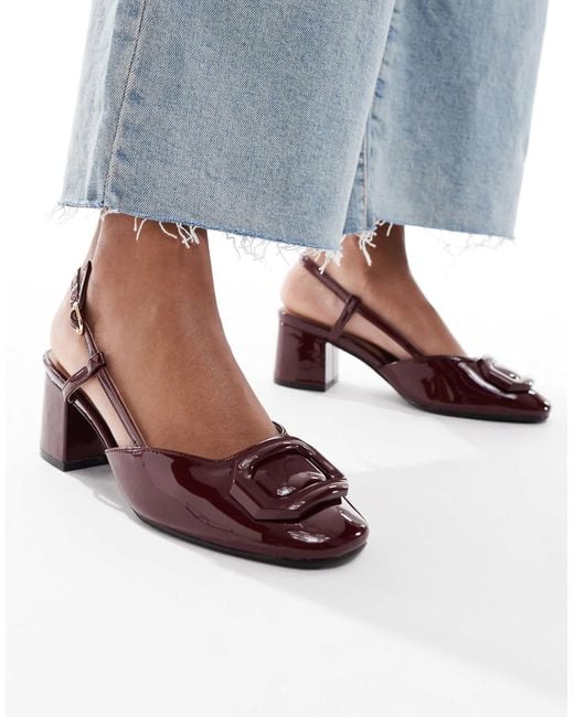 New Look Women's Buckle Detail Slingback Shoes