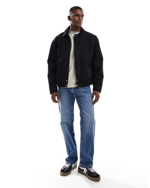 Bomber - délavé ASOS pour homme en coloris Blue